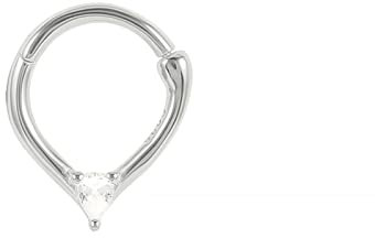 Whoiy Septum Piercing Set Gold, Helix Piercings Gold 1 Stück Piercing Set mit Teardrop Zirkonia für Männer Frauen