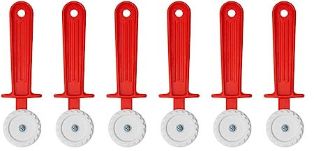 Pasta Cutter Wheel - Dough Cutter - Fluted Pastry Wheel Plastic - Roller Tool for Pasta, Ravioli with Plastic Handle, 6 Pcs, OFXDD