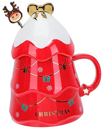 BESTonZON Weihnachts Kaffeebecher Keramiktasse Mit Henkel Cartoon-becher Für Wasser Milch Kaffee Mehrzweck-aufbewahrungsbecher Für Weihnachten