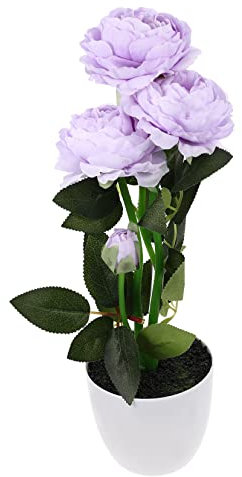 Abaodam Künstliche Pfingstrose Bonsai Dekoration Simulationspflanze Topf Mit Künstlichen Pflanzen Für Hause Und Büro Schreibtisch Ornament