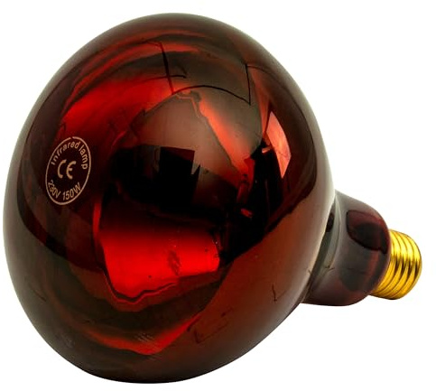 horizont Infrarot-Sparlampe - 100 Watt - Farbe rot - E27 - Infrarotlampe für Aufzucht und Genesung - energiesparend - ideal für Klein- und Nutztiere