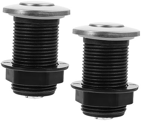 BESTonZON Pulsante Per Smaltimento Rifiuti Ad Aria in Acciaio Inossidabile 2 Pezzi Per Vasca Da Bagno Installazione Semplice e Interruttore Ricambio Per Rifiuti Domestici