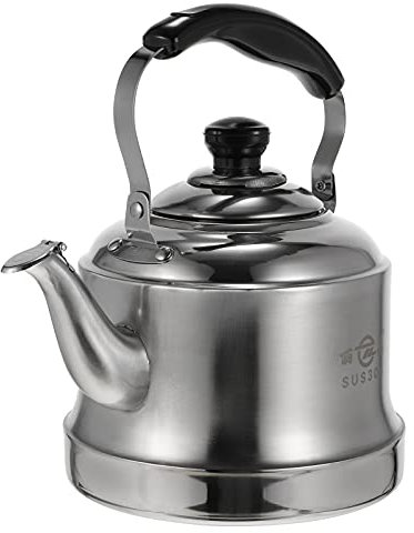 LeGDOr Tetera esmaltada Tetera hirviendo Estufa Tetera con silbido Tetera con Filtro Tetera de Cocina Tetera Tetera Tetera pequeña Cerámica Acero Inoxidable Blanco Antiguo