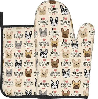 Ofenhandschuhe und Topflappen für Hunde, personalisierbar, bedruckt, sicher, hitzebeständig, rutschfest, für Küche und Kochen