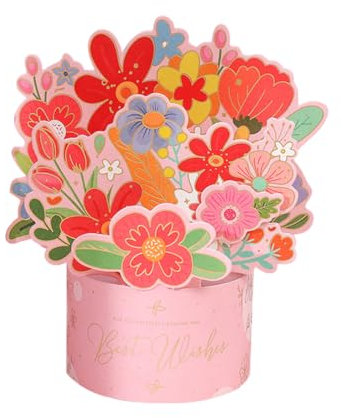 MWUMRCM ART Pop-Up Karte – Blume, 3D Geburtstagskarte für Frauen, Oma, Mutter, Ehefrau, Muttertag, Pop Up Blumen-Grußkarten, Jahrestag, Denken, Dankeskarte