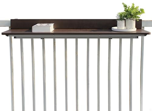 Balkongeländertisch Klappbar Hängetisch, Balkontisch Zum Einhängen, Höhenverstellbar Multifunktionaler Geländer Hängetisch Für Den Innen Und Außenbereich, Klappbar Hängend Balkonhängetisch ( Size : 37
