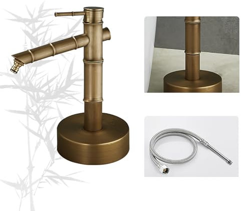 XRRJFYH Altezza Regolabile Fontana da Giardino Esterno Ottone Rubinetti da Esterno Fontanelle da Giardino Metallo(Color:A-bottom water inlet,Size:33.5CM/13IN)