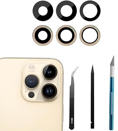 Dakexiong Lentille iPhone 14 Pro/iPhone 14 Pro Max Remplacement de la lentille en Verre de l'appareil Photo arrière, Anti-Rayures et étanche, kit d'outils de réparation