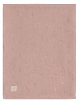 Jollein Couverture pour bébé Cosy Knit, Rose Sauvage, Velours, 100 x 150 cm, 60% Coton, 40% Acrylique, intérieur 100% Polyester, pour lit d'enfant, tog 2.0, certifié Oeko-Tex, Motif de Tricot