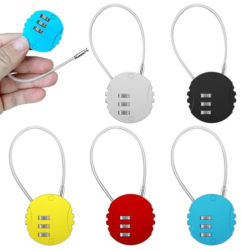 Lectorias Lucchetto Armadietto Combinazione a 3 Cifre, Lucchetti per Bagagli, Serratura della Password, Serrature Codificata in Lega di Zinco, Per Palestra E Scuola Per Valigia, Bagagli, Palestra