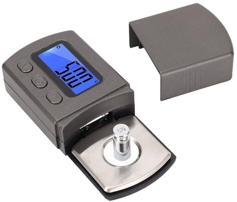 Digitaler Plattenspieler-Stylus-Kraftmesser, 0,01 G Genauigkeit, Blaue LCD-Hintergrundbeleuchtung, Tracking-Kraft-Druckmesser/Skala, Touchscreen für MM MC MI-Tonabnehmer