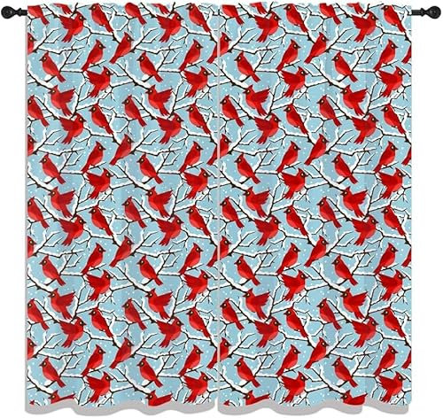 Vorhang Blickdicht Gardinen Mit Ösen - 2 Stücke 140 (B) X 160 (H) cm Verdunklungsvorhänge 3D Weihnachten Muster Thermovorhang Für Kinderzimmer Schlafzimmer Weihnachtsgardinen 9426351648400