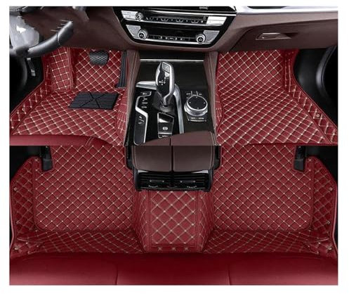 TAOMYDS Autoteppiche LHD Für Benz Für CLA Für X117 2013-2021 2022 2023 Antifouling Zubehör Fußmatten Auto Innen Styling Automatten Set(Wine red)