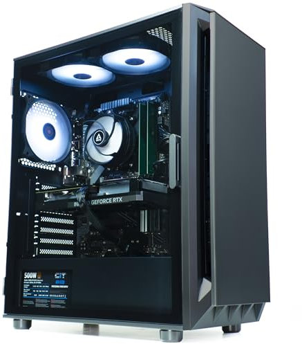 ionz Gaming PC - Desktop Computer | Intel i5-12400F | Nvidia RTX 5060 | 16GB RGB RAM | 1TB NVMe SSD - Air Cooler | 650W 80+ PSU - WIFI | Windows 11 | (KZ 21, Black)