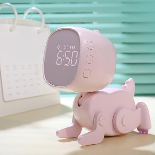 Whychstore Kinder Dinosaurier LED Wecker - Lustiger Schlaftrainer & Nachtlicht für Kinder (Grün)