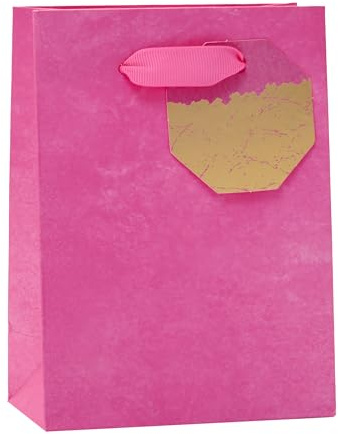 UK Greetings | Medium Gift Bag | Party/Gift Bag | Birthdays/Weddings/Christmas | Pink Design | 16.5 x 12 cm