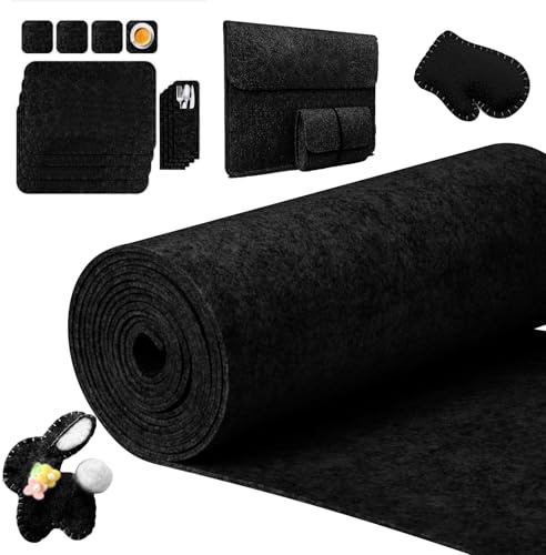 YSWOVUO Rollo de Fieltro 30cm×300cm×3mm, Tela de Fieltro para Manualidades, Felt Rígido para Proyectos de Bricolaje, Bolsas de Felt Cosidas, Estuches para Lápices, Manteles Individuales
