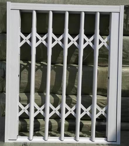 Fenstergitter Einbruchschutz Maßgefertigte Fenstergitter Zum Schutz Vor Einbruch Stabile Schiebebalkon-/Torgeländer – 50,8–70cm Hoch Abschließbares Schutzgitter für Kinder, Kleinkinder und Haustiere(2