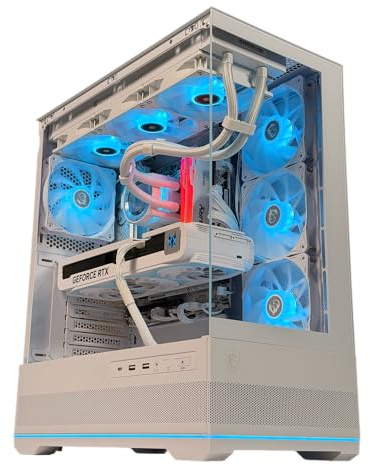 Golook PC Gaming Cloud 2.0 - Ryzen 5 9600X / 32GB RAM / 1TB NVME M.2 / RTX 5070 Ti 16GB / B850M / Display LCD / 7 Ventole Raffreddamento - Computer Fisso