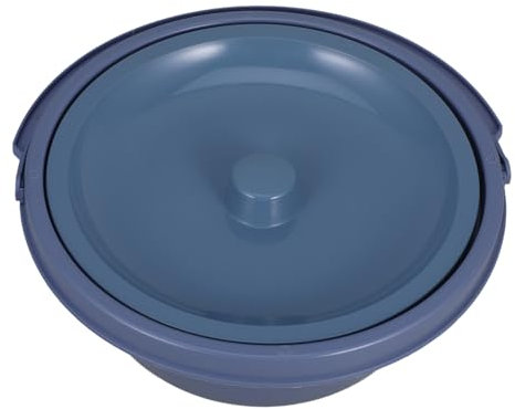 VALICLUD sputacchiera per anziani vaso da camera orinatoio a sputacchiera in plastica tazza per fare toilette portatile per adulti sputacchiera con coperchio Grey