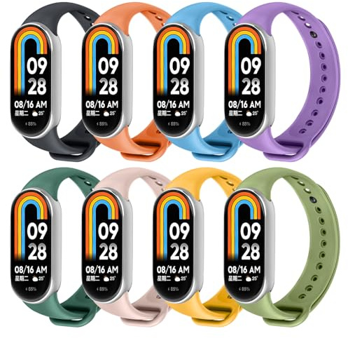 Ainiv 3-20 Pièces Bracelet pour Xiaomi Mi Band 8/9/10 | Bracelets de Remplacement Xiaomi, à Dégagement Rapide, Silicone Réglable Bracelet Montre Connectée pour XiaoMi Mi Band 8/9/10