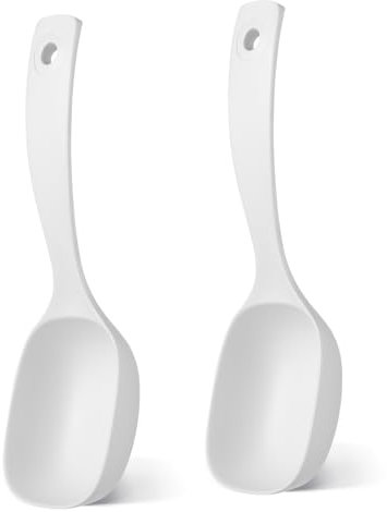 OUNONA 2pcs Long Handle Soup Ladle for Easy Serving Pp Material Elegant Design for Home and Restaurant Use for Porridge Soups and Sauces