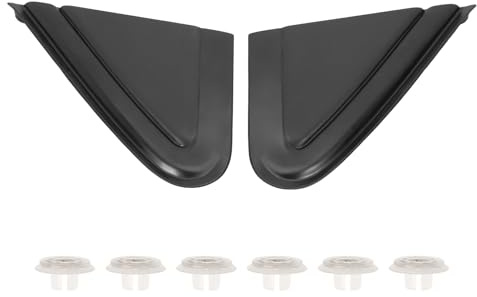 Fraylis Außenspiegel Trim Dreieck Abdeckung für Polo MK4 9N 2005-2009 6Q0853273A Schutzblech Vorne Links + Rechts 6Q085327 6Q0853274 6Q0853273A 9B9 6Q0853274A 9B9 Außenspiegel-dreieck-Abdeckung