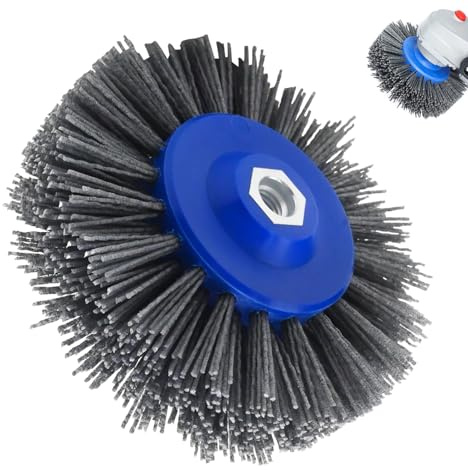 MospdyGear Spazzola Abrasiva, Spazzola in Nylon Grana 60, 150 mm M14, Spazzola Lucidante per Smerigliatrice Angolare, Rimozione della Ruggine da Legno e Metallo, Applicazioni di Levigatura e