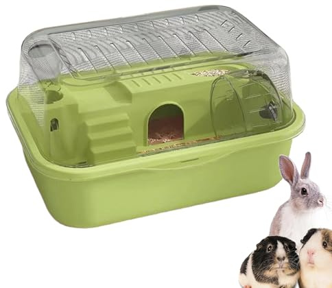 Hamsterkäfig – Doppelschichtiger -Lebensraum, leises Laufradgehege, geräumige PP-Konstruktion mit Rohren und Plattformen, Kleintierheim für Rennmäuse, Chinchillas, 35 x 24 cm