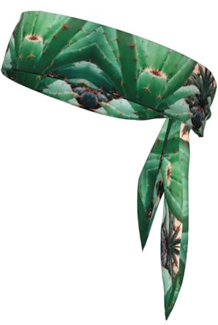 Sports Strap Double-Sided Headscarf WHJDPP Agave Cactus Printed Soft and Breathable Suitable for Yoga Running and Fitness