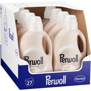 PERWOLL Color Waschmittel für Helles (8 x 27 Waschladungen), Spezialwaschmittel reinigt sanft und erneuert helle Farben & Fasern, für alle hellen & weißen Textilien, mit Dreifach-Renew-Technologie