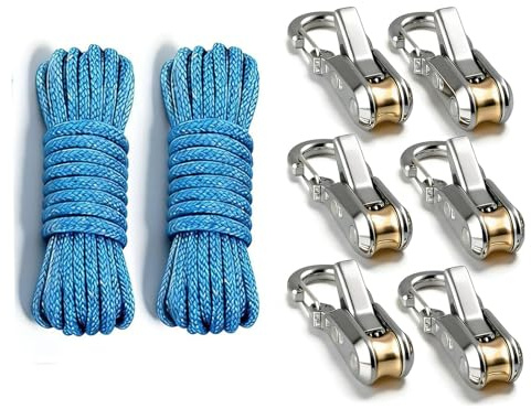Stylebest Set di Corde di Ancoraggio Retrattili con Regolazione Rapida e Tenditori a Rulli per Attrezzature da Campeggio 2 Corde
