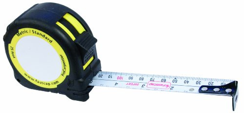 Laserjamb - PMS-25 LaserJamb ProCarpenter PMS25 Pad Metric Standard Tape Measure Black Rubber case, Yellow Accent