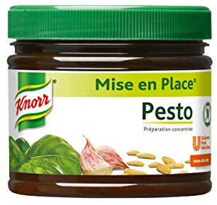 Knorr Mise En Place Pesto (Basilic + Ail), Sans colorant ni conservateur, Vegan 340g