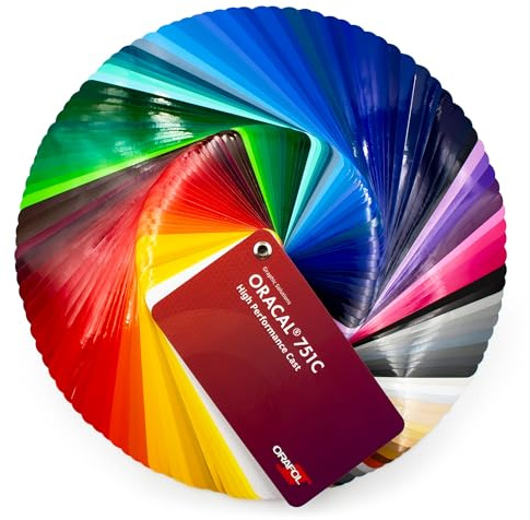 Finest Folia Farbfächer Plotterfolie Folie 970, 975, 951, 751 C, 651, 631/451 / 7510 Plott Folie Autofolie Werbung (751C)