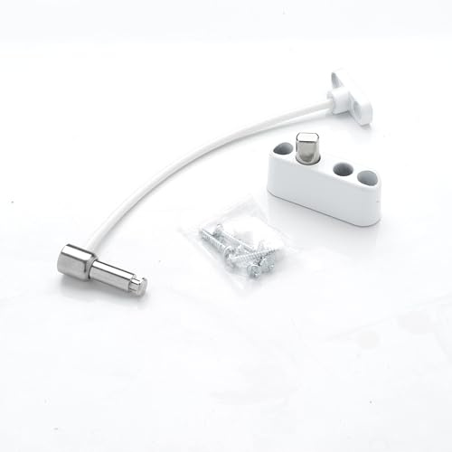 Cardea Pro Push and Turn Lock Child Safety Cable Window Opening Restrictor Lockable uPVC Suitable - Ideal for Safetyproofing Children and Pets - White (Single)