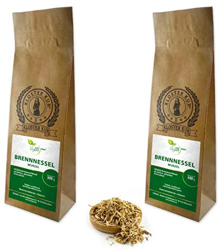 VITA IDEAL Vegan® BRENNNESSEL - Wurzel 2x 300g geschnitten & getrocknet - Urtica dioica - Brennesselwurzel - Brennessel - BRENNNESSELWURZEL Kräuter Tee & Aufguss, ohne Zusatzstoffe.