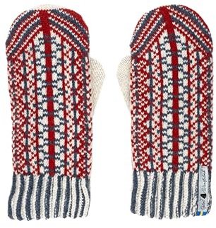 ÖJBRO VANTFABRIK – Fäustlinge, 4-lagig, Größen S (6), M (7-9), L (10-11), aus 100% Merinowolle, unisex, warm & weich, folkloristisches nordisches Design
