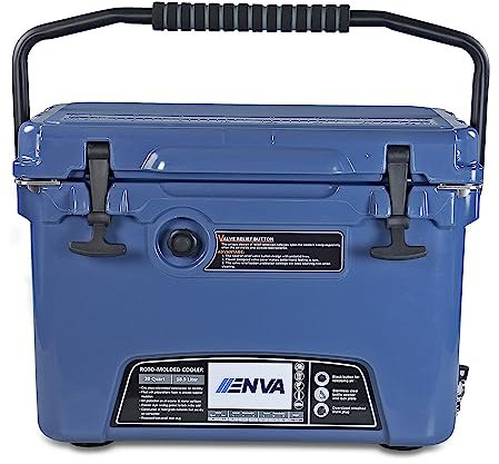 ENVA Robuste Kühlbox passiv 18,9 l, Eisschmelzzeit bis zu 120 Std, Isolierbox auslaufsicher kühle Getränke und frische Lebensmittel ideal zum Angeln, Jagen, Campen, BBQ usw.