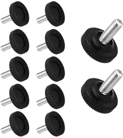 DSLSQD 12 Stück Verstellbare Möbelfüße Stellfüße Nivellierfuß Schraubfüße Stellfüße M8x20mm Verstellbare Füße Tischgleiter Tischbein Verlängerung Verstellschraube,für Möbel Stuhl Tisch Schrankbeine