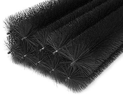 Forega - Brosse de gouttière 12 m 120 cm Ø 19 cm 10 pièces | Résistant aux UV | Protection foliaire | Installation simple | Protection du panneau solaire (fil inoxydable)