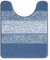 Enyhom Alfombrilla de inodoro en forma de U de 50 x 60 cm, ultra suave, antideslizante, para inodoro, absorbente, lavable, color azul