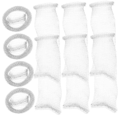 Veemoon 50pcs Stainless Steel Washer Lint Catcher High-density Filter and Reliable Construction, Silver Laundry Lint Trap for Washing Machine Drain Hose to Improve Water Quality