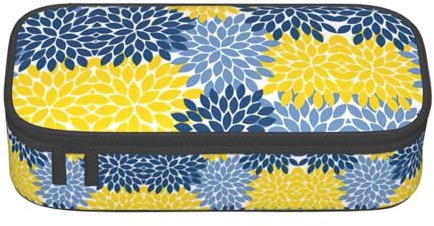 ZXERTG Trousse polyvalente avec imprimé Dahlia Pinnata - Trousse à crayons spacieuse en tissu Oxford, Noir , Taille unique, Étui à clé