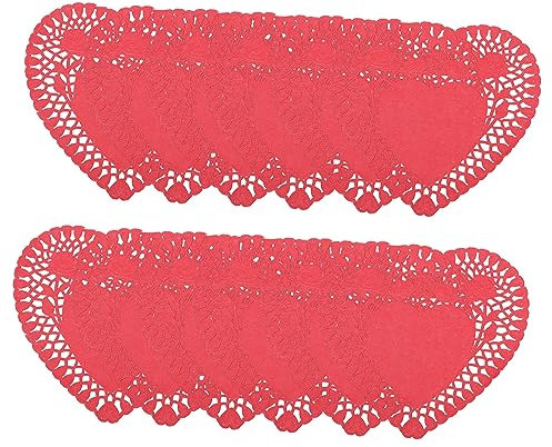 CONGARTENO 100 Blatt Herz-deckchen Valentinstags-deckchen Liebesform-deckchen Hochzeits-party-dekorationen Für Hochzeitsbankett Babyparty