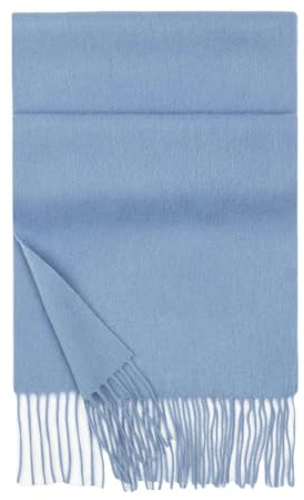 MYLLJBD Schal Frauenschal Wolle Herbst Und Winter Mode Schal Männer Vielseitiger Kaschmirschal Mit Quasten Ladies Geschenk 190 * 31 cm-graublau