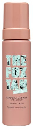 The Fox Tan Rapid Bronzing Whip, Tanning Accelerator Lotion for Darker, Deeper & Faster Tans, Plus Subtle Self-Tan, Vegan & Cruelty-Free, 200mL