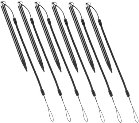 Yardenfun 6pcs Anti-lost Resistive Stylus Pen with Tether High Precision Touch Screen Stylus for Drawing Tablets and Phones Wide Compatibility for Sensitive Touch Screen Devices