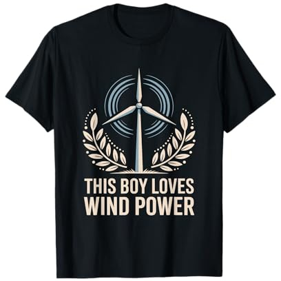 Windmill Turbine Technician, This Boy Loves Wind Power T-Shirt