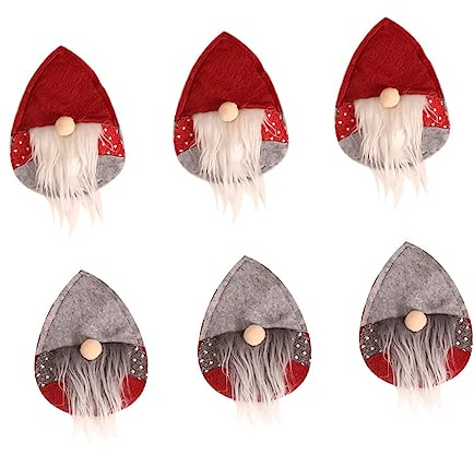 COLLBATH 6 Pièces Couvre-vaisselle de Noël pour Vaisselle Pochette de Rangement pour Porte-couverts pour Noël